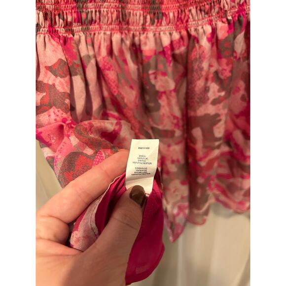 RAMY BROOK Printed Shaw Mini Dress - Rose Pink Combo Size Small - Picture 8 of 9